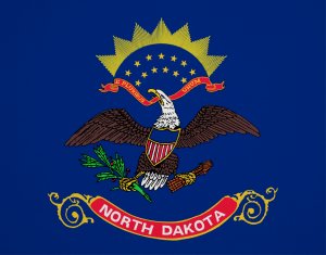 Viaggio nella Real America North Dakota Bandiera