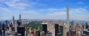 Aerial view of north Manhattan with Central Park, New York City