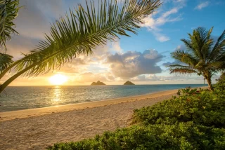 Sunrise at Lanikai Beach in Kailua, Oahu