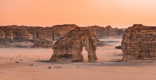 The famous Elephant Rock of Al-Ula, Saudi Arabia.