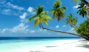 spiaggia tropicale alle Maldive