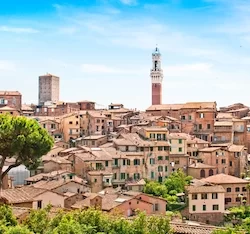 view of the historic city of Siena