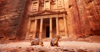 Al Khazneh - il tesoro, antica città di Petra, Giordania