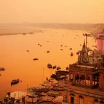 A view of India’s cultural capital Varanasi, during the dusk hours.