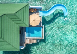 lagoon villa with pool and slide