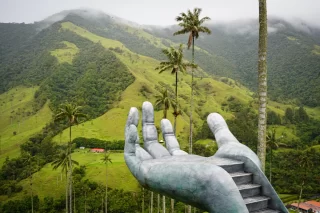 Giant hand, Cocora Valley, Salento, Quindio, Colombia