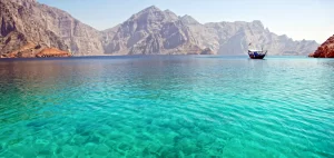 Crystal clear water in Musamdam Oman
