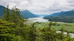 Looking down on Gastineau Channel, Juneau, Alaska