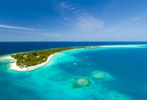 kuramathi resort areal view