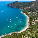 The coastline of Monte Argentario on a summers day