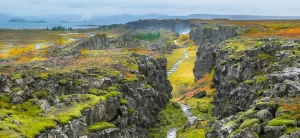 he Eurasian and North American tectonic plates - Thingvellir National Park - Iceland