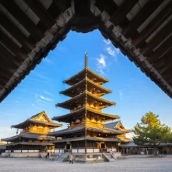 Horyu-ji Temple in Nara,