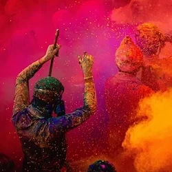 Colourful Capture at Holi Festival