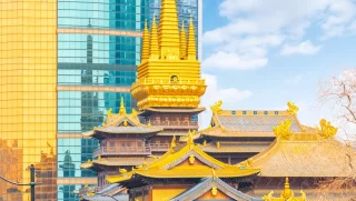 Jing'an Temple in downtown Shanghai