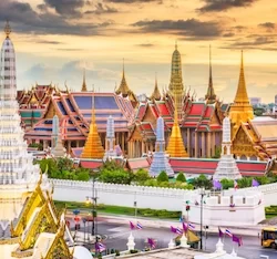 Bangkok, Thailandia al Tempio del Buddha di Smeraldo e al Grand Palace