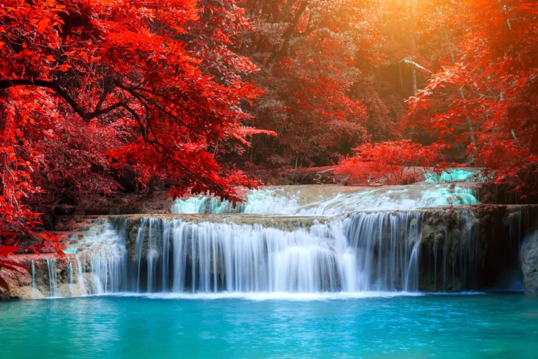 Erawan National Park in Kanchanaburi, Thailand