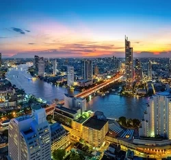 Panorama della città di Bangkok