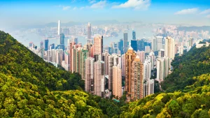 Skyline della metropoli di Hong Kong