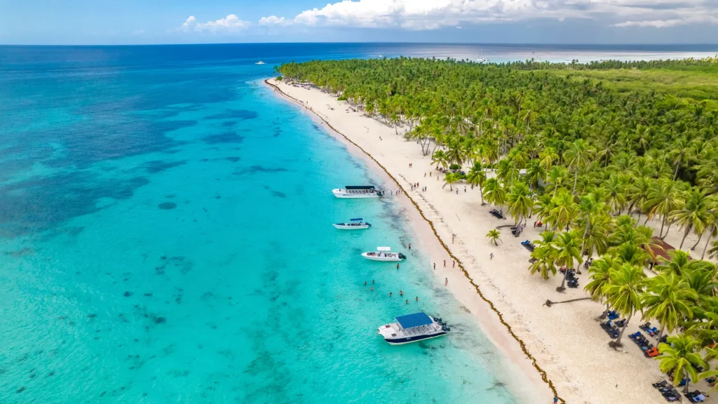 Blue Lagoon, La Romana, Repubblica Dominicana. Vista aerea
