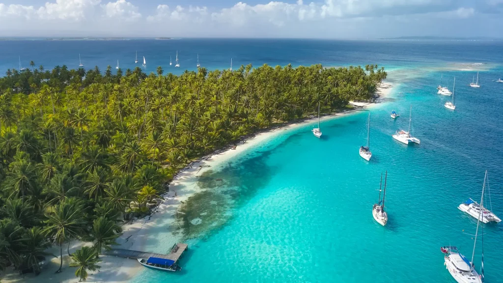 Isole di San Blas, Panama, e catamarani ormeggiati
