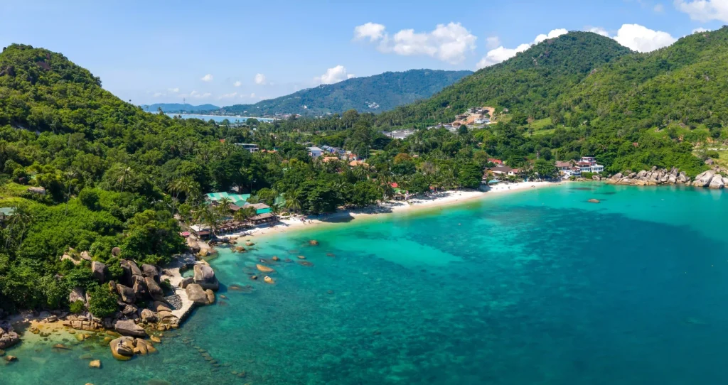 Spiaggia d'argento o spiaggia di cristallo a koh Samui, Thailandia