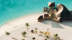 Ristorante sul mare alle Maldive