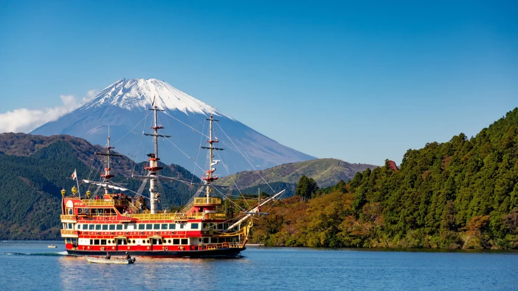 Monte Fuji, Giappone. Vista sul lago Ashi a Hakone