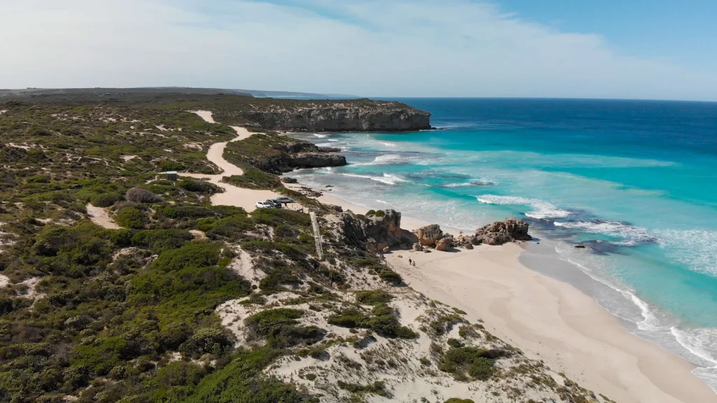 Uno scenario mozzafiato di Pennington Bay una spiaggia di Kangaroo Island Sud Australia