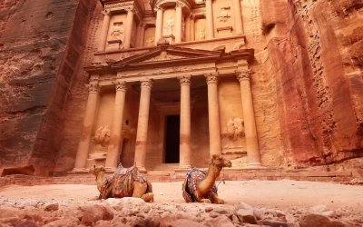 Al Khazneh - il tesoro, antica città di Petra, Giordania