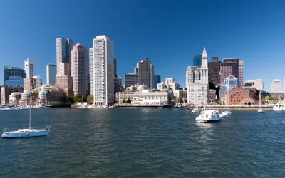 Boston Skyline from sea