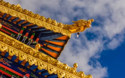 Tibetan Buddhist temple in Dharamsala, India