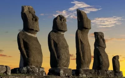 Moai al tramonto cile