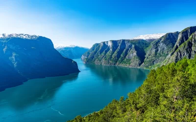 Norway Sognefjord areal view