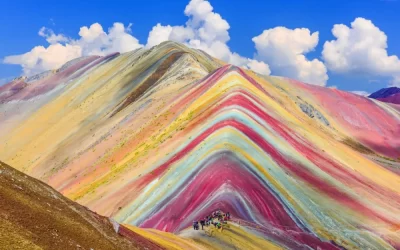 Vinicunca, Cusco Region, Peru. Montana de Siete Colores, or Rainbow Mountain.