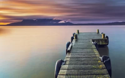 Dawn at Lake Tarawera, Rotorua, New Zealand