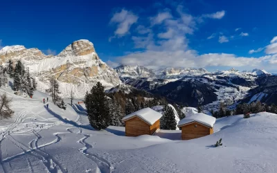 Skiing in Alta Badia, Dolomites