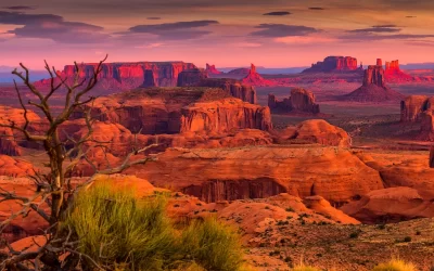 Sunrise in Hunts Mesa navajo tribal majesty place near Monument Valley, Arizona, USA