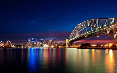 Sydney Harbor at night