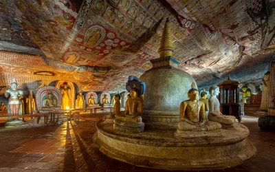 Tempio rupestre storico di Dambulla nello Sri Lanka