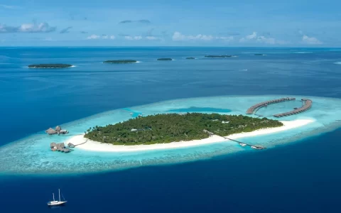 aerial view anantara kihavah maldives