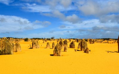 The Pinnacles in the Nambung National Park, Western Australia. The Pinnacles are limestone formations contained within Nambung National Park, near the town of Cervantes, Western Australia.