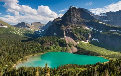 Montana - Western USA, Summer, Mountain, Famous Place, Grinnell Lake