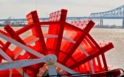 Steamboat on Mississippi River