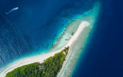 island areal view maldives