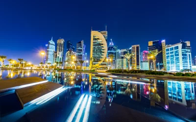 Doha Skyline night shot