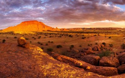 Panoramic,View,Of,An,Amazing,Sunset,Over,The,Scenic,Landscape