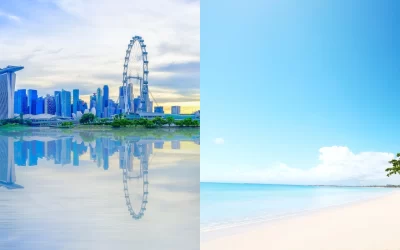 singapore skyline bali beach