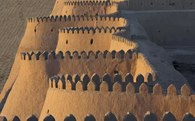 walls of the ancient city of Khiva